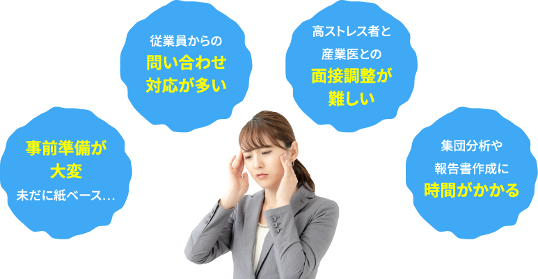 ストレスチェック実施に関するお悩み、ありませんか？